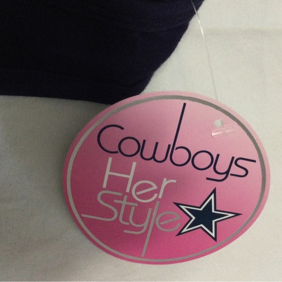 Cowboys Her Way Women's Navy Cowboys Tank Top Size 2X - Picture 7 of 7